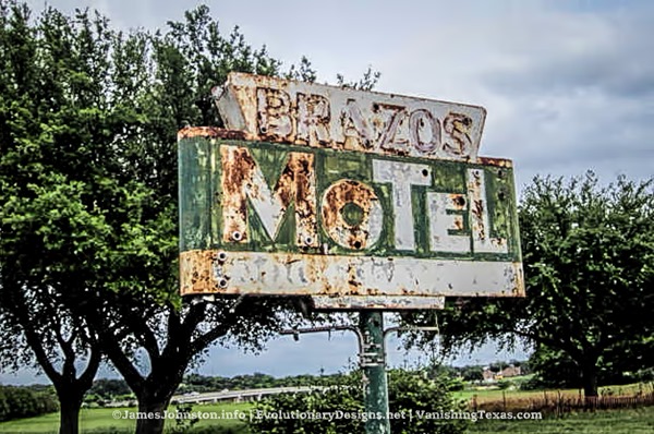 Brazos Motel in Granbury, Texas (Demolished)