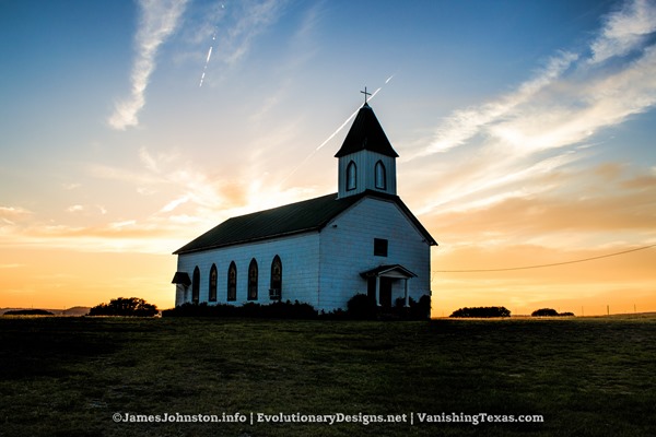 Sunset On the Prairie - Dodson Prairie's St.  Boniface Catholic Church