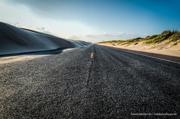 San Dune Covered P100 rd on South Padre, Texas