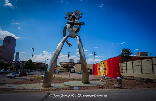 The Traveling Man Statue - Deep Ellum, Dallas, Texas